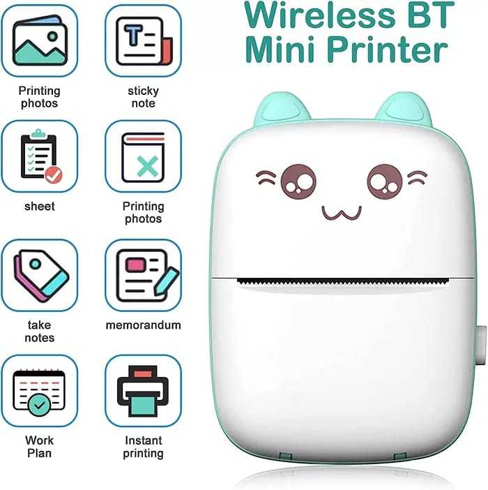Portable mini Bluetooth thermal printer compact design