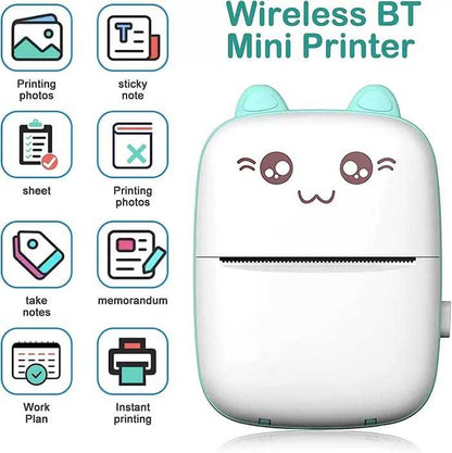 Portable mini Bluetooth thermal printer compact design
