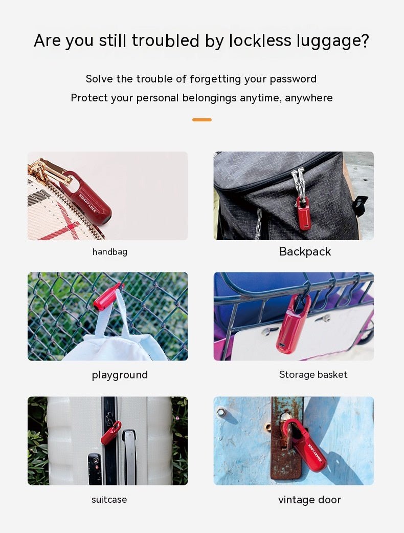 Durable stainless steel fingerprint lock portable security