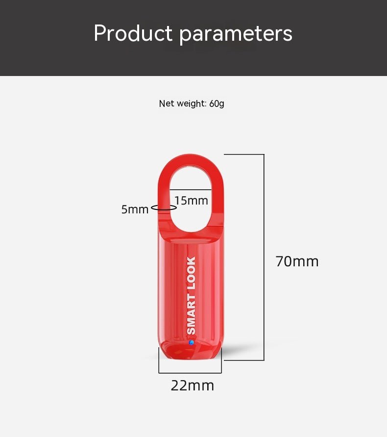 USB rechargeable fingerprint padlock for gym locker