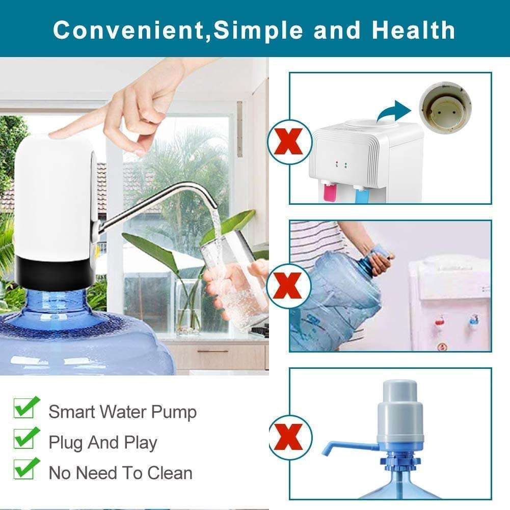 Portable water pump for 20-litre bottles BPA-free tube