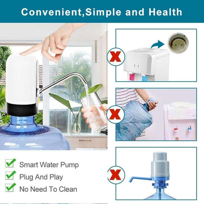 Portable water pump for 20-litre bottles BPA-free tube