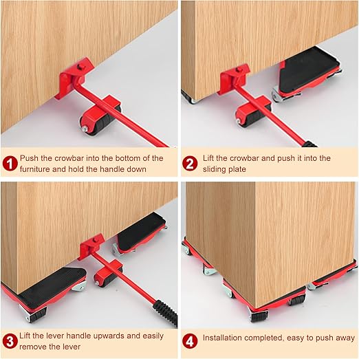 Heavy duty furniture lifter lever close-up view