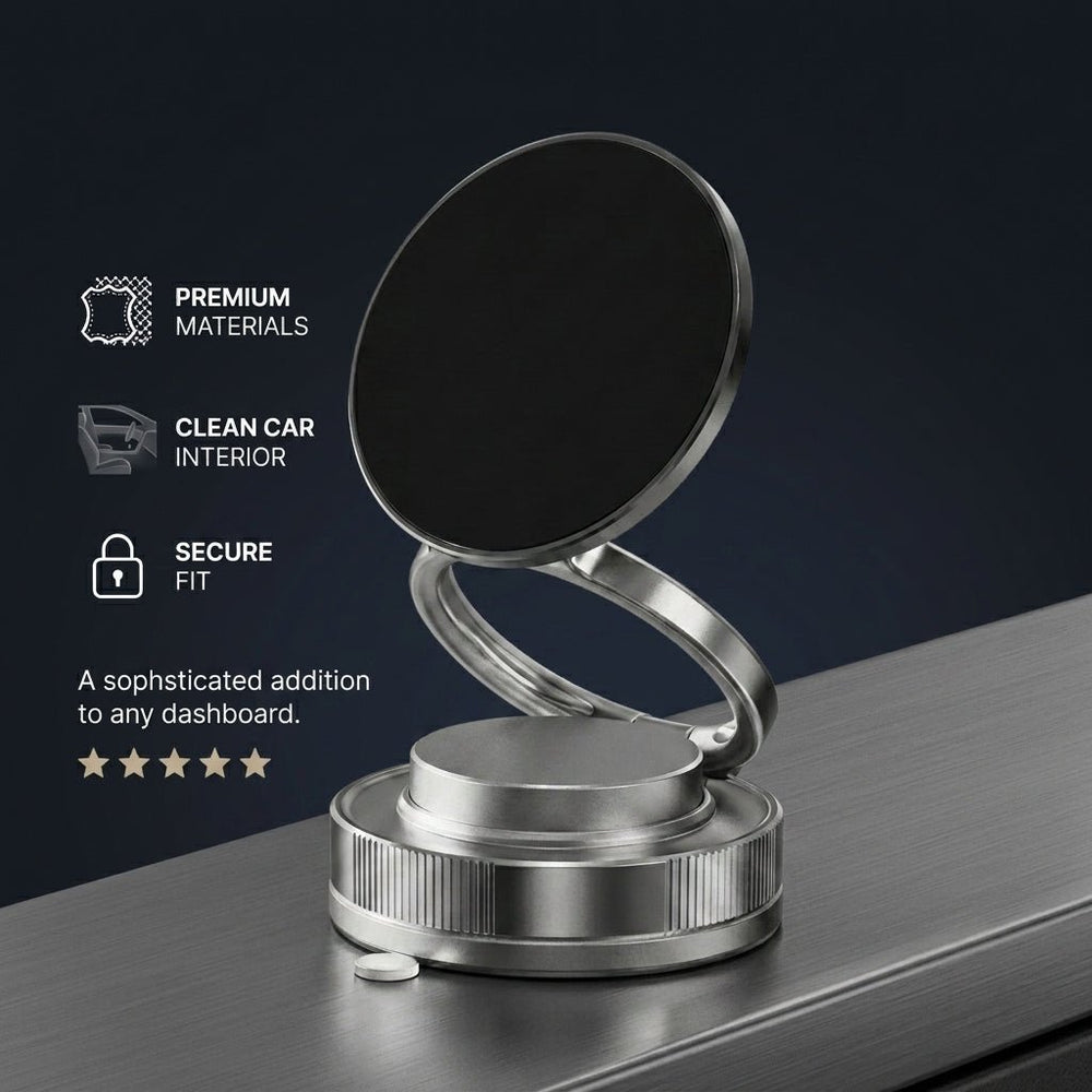 360 rotatable magnetic car phone mount side view