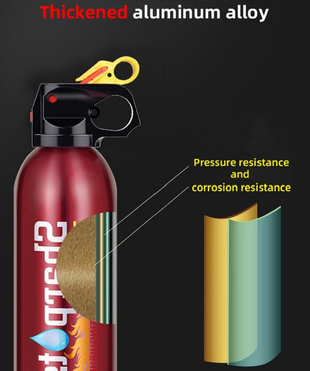Mini fire extinguisher for kitchen grease and electrical fires