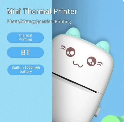 Mini pocket printer printing photo wirelessly via app