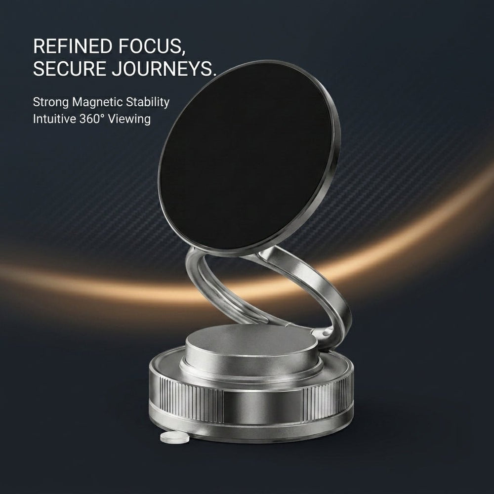 Smartphone magnetic holder easy one-hand placement in car