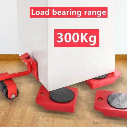 Furniture transport sliders with wheel bar 600x600