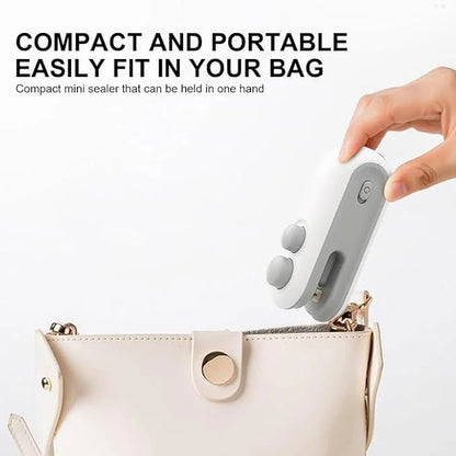 Mini bag sealer for chip bags cookie packs and snacks