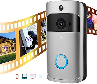 Smart WiFi video doorbell with HD camera and night vision