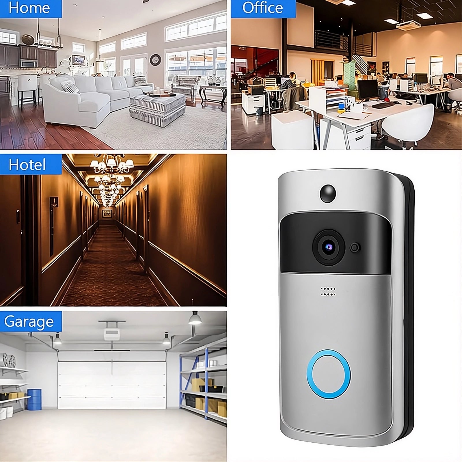 Smart home video doorbell easy installation no wiring